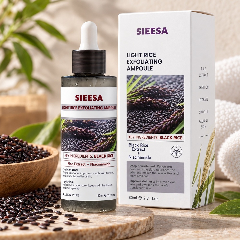 SIEESA Black Rice Exfoliating Ampoule 2.7oz Niacinamide Salicylic Acid NEW